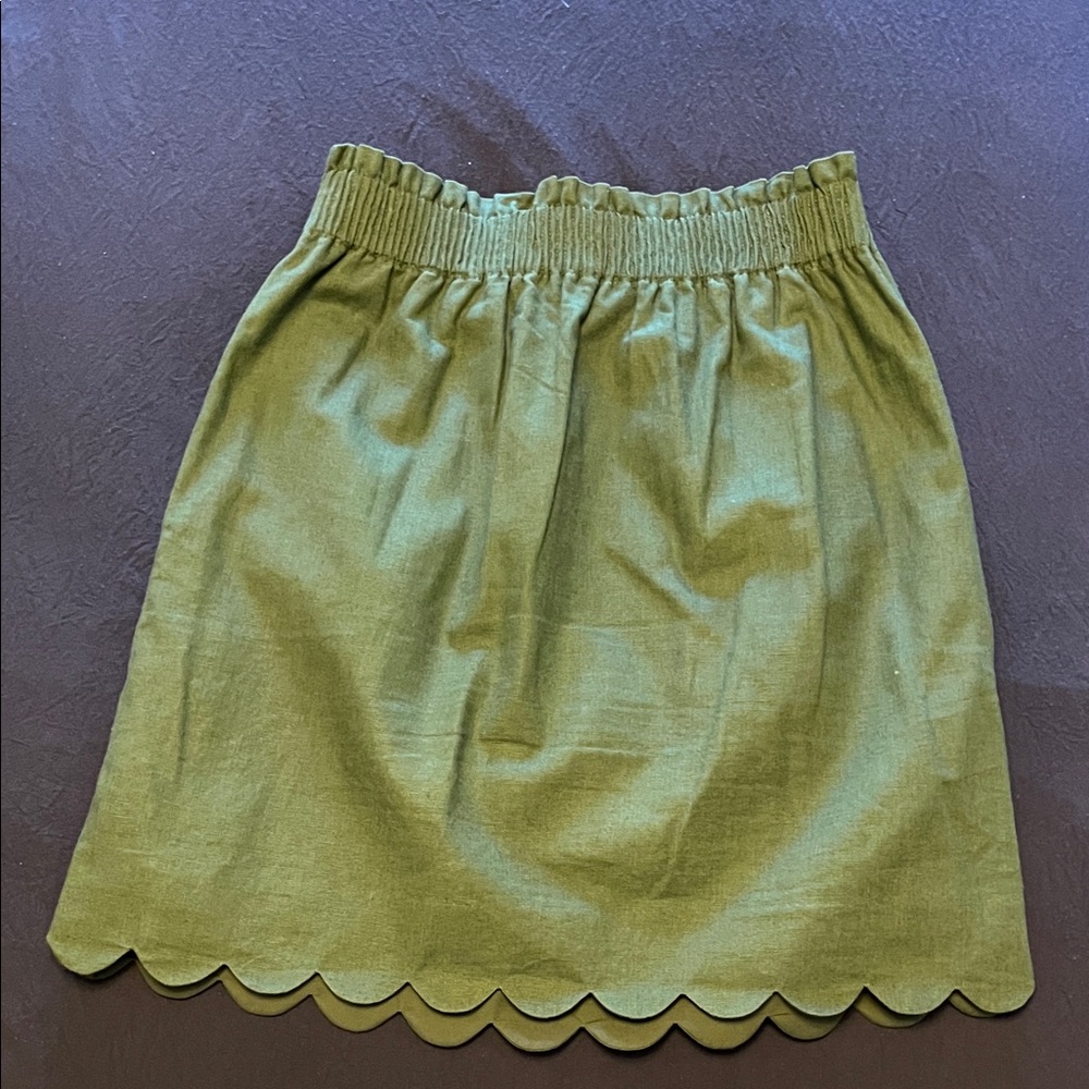 J. Crew Factory A-Line Skirt in Olive